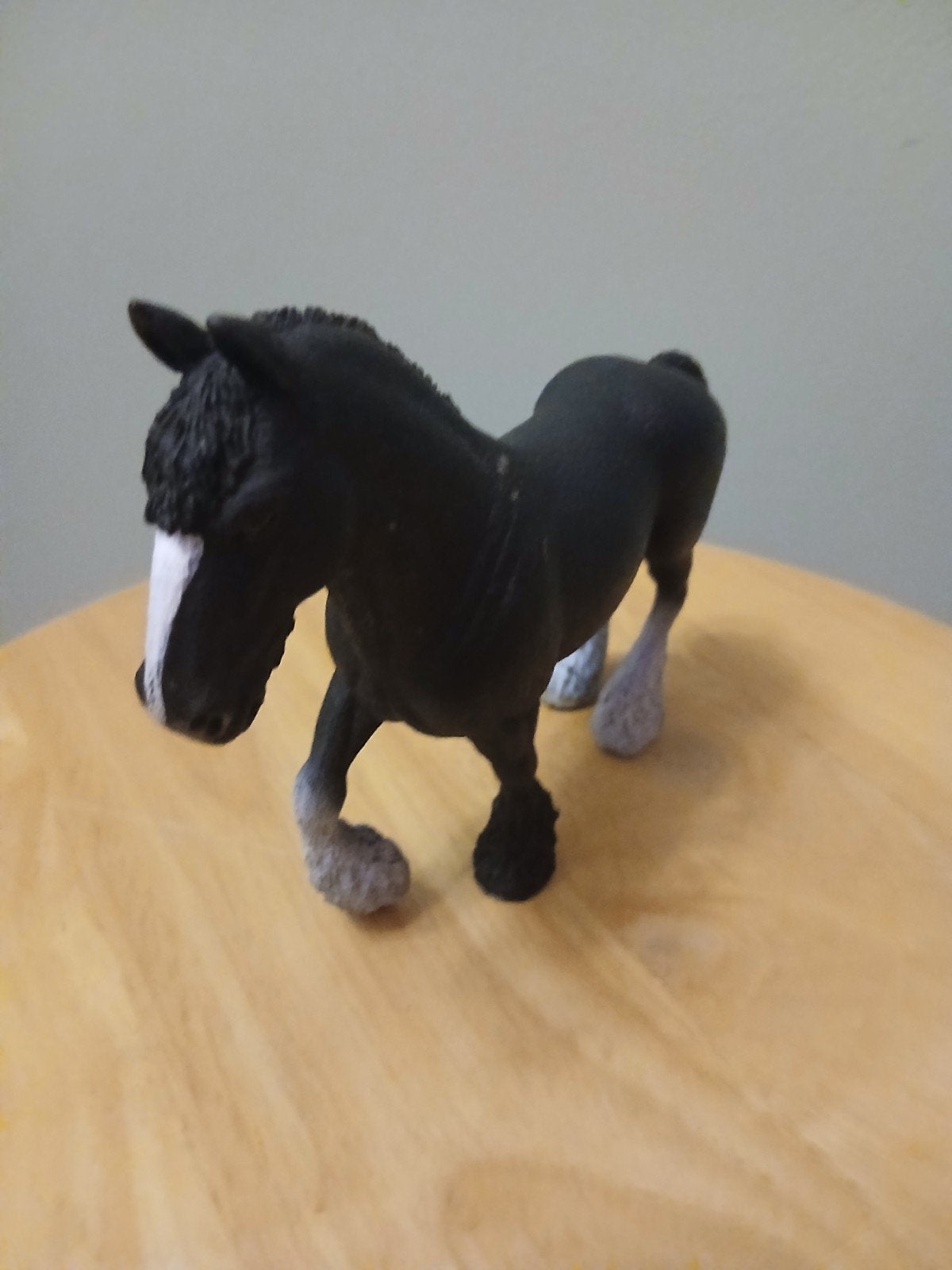 Schleich zwarte belgisch trekpaard, Verzamelen, Dierenverzamelingen, Ophalen of Verzenden, Zo goed als nieuw, Paard, Beeldje of Figuurtje