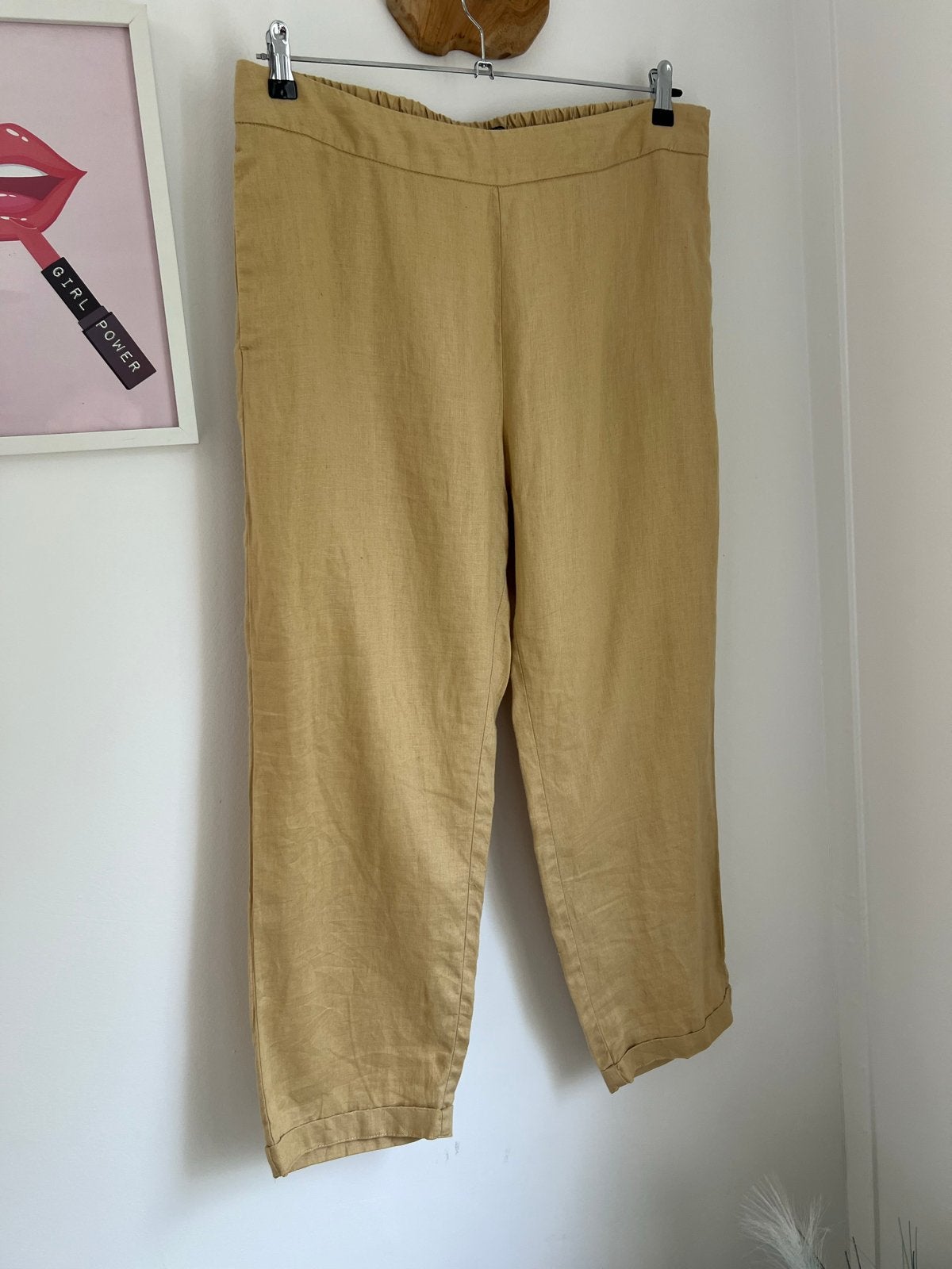 Zilch linnen broek XXL, Eu, Eu, Beige, Maat 46/48 (XL) of groter