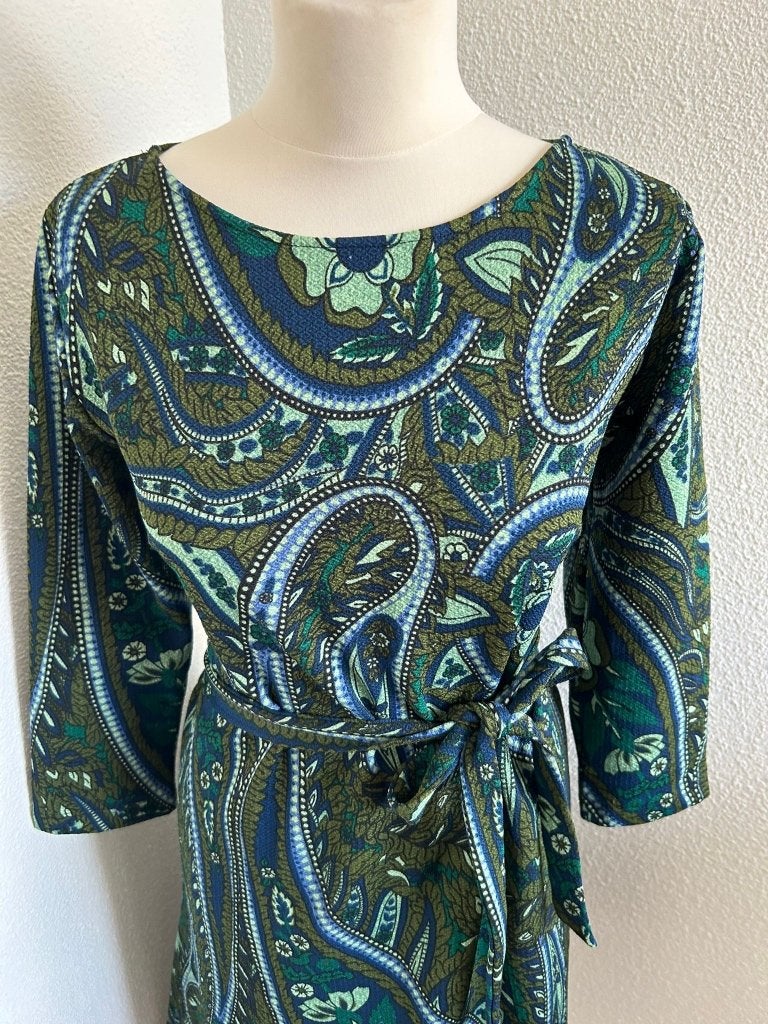 King Louie maat L groene Zoe dress 466, Maat 42/44 (L), Ophalen of Verzenden, Zo goed als nieuw, Knielengte