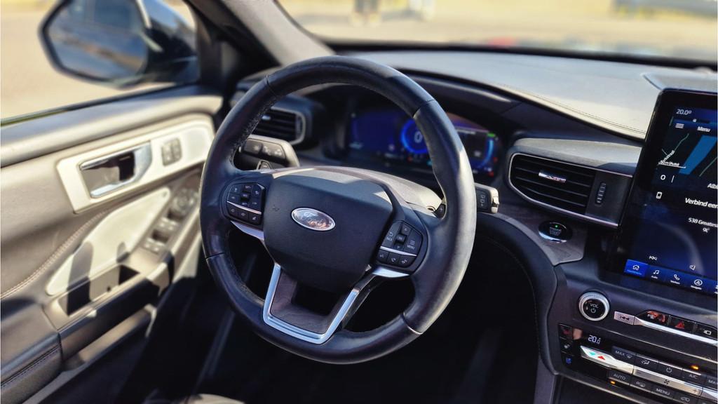 Ford Explorer 3.0 V6 PHEV PLATINUM |STOELVERW&VERKOELING|KEY, Auto's, Ford, Gebruikt, Zwart, Bedrijf, 2956 cc