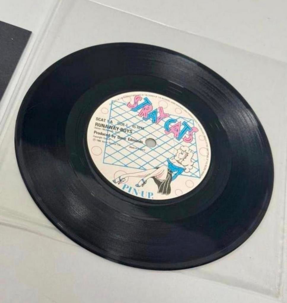 STRAY CATS Runaway Boys 7" Vinyl UK 1980 SCAT 1 Brian Setzer, Cd's en Dvd's, Vinyl Singles, Ophalen of Verzenden, Zo goed als nieuw