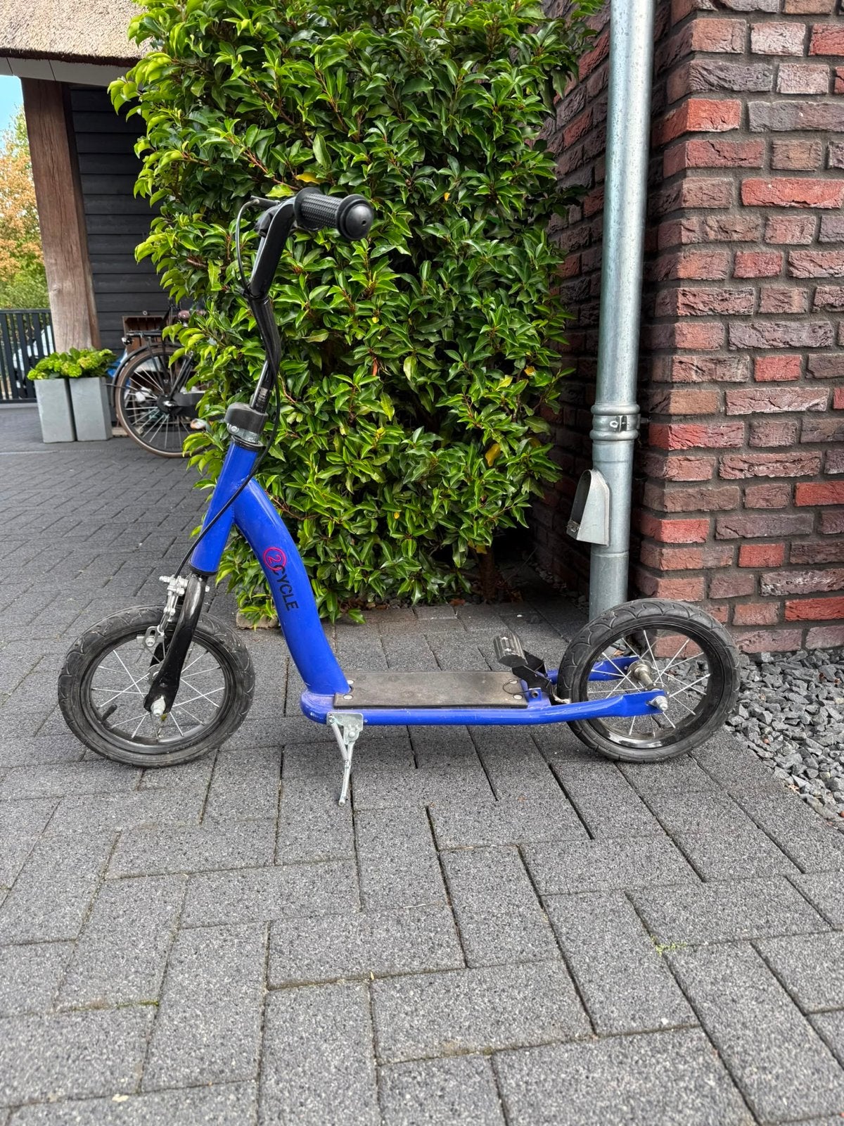 Blauwe step met luchtbanden - Cycle merk, Ophalen, Gebruikt, Gewone step