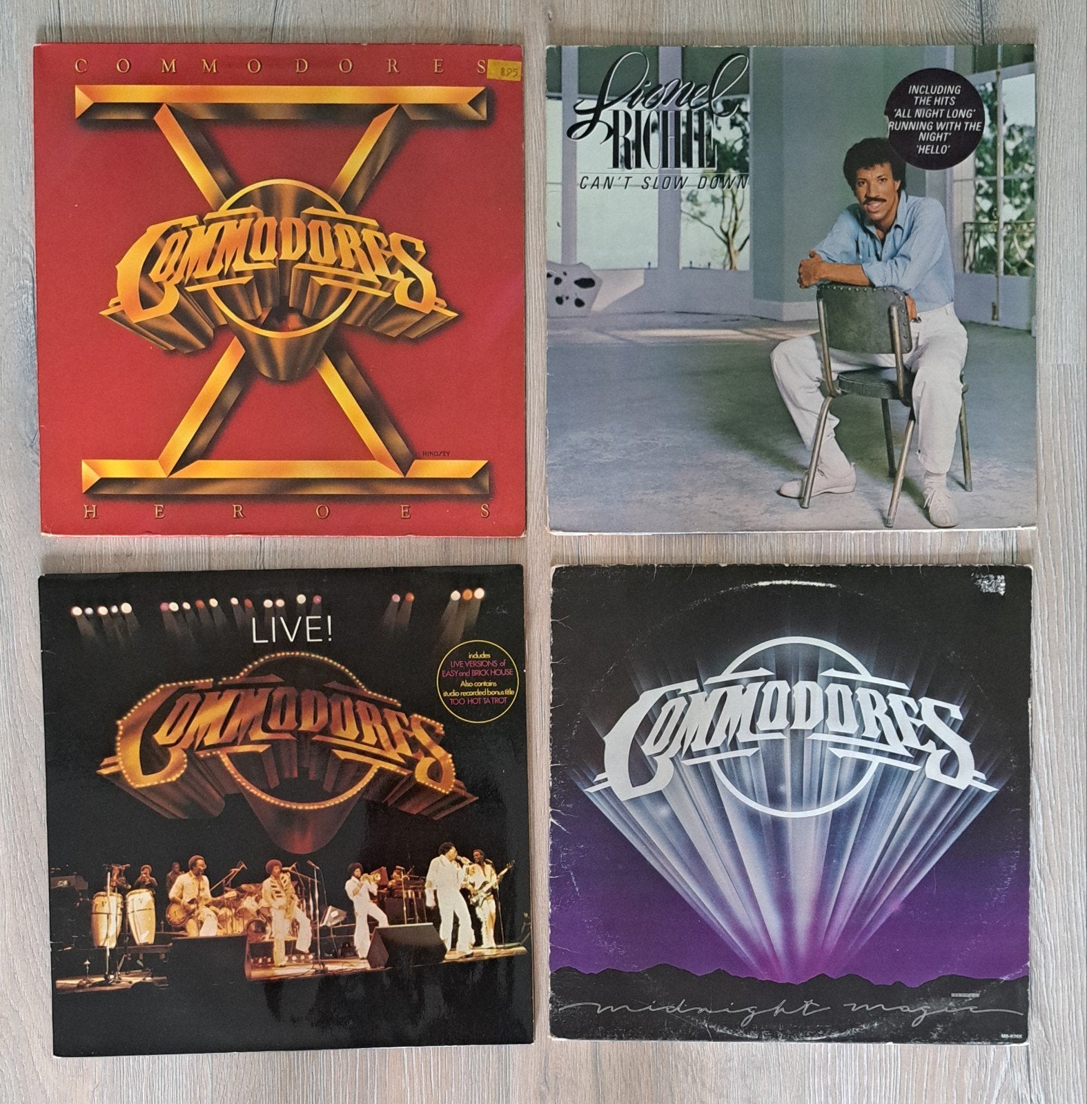 4x LP Vinyl: Commodores  - Soul/Funk Collectie, Cd's en Dvd's, Dubbel-LP, Ophalen of Verzenden, Gebruikt, 12 inch