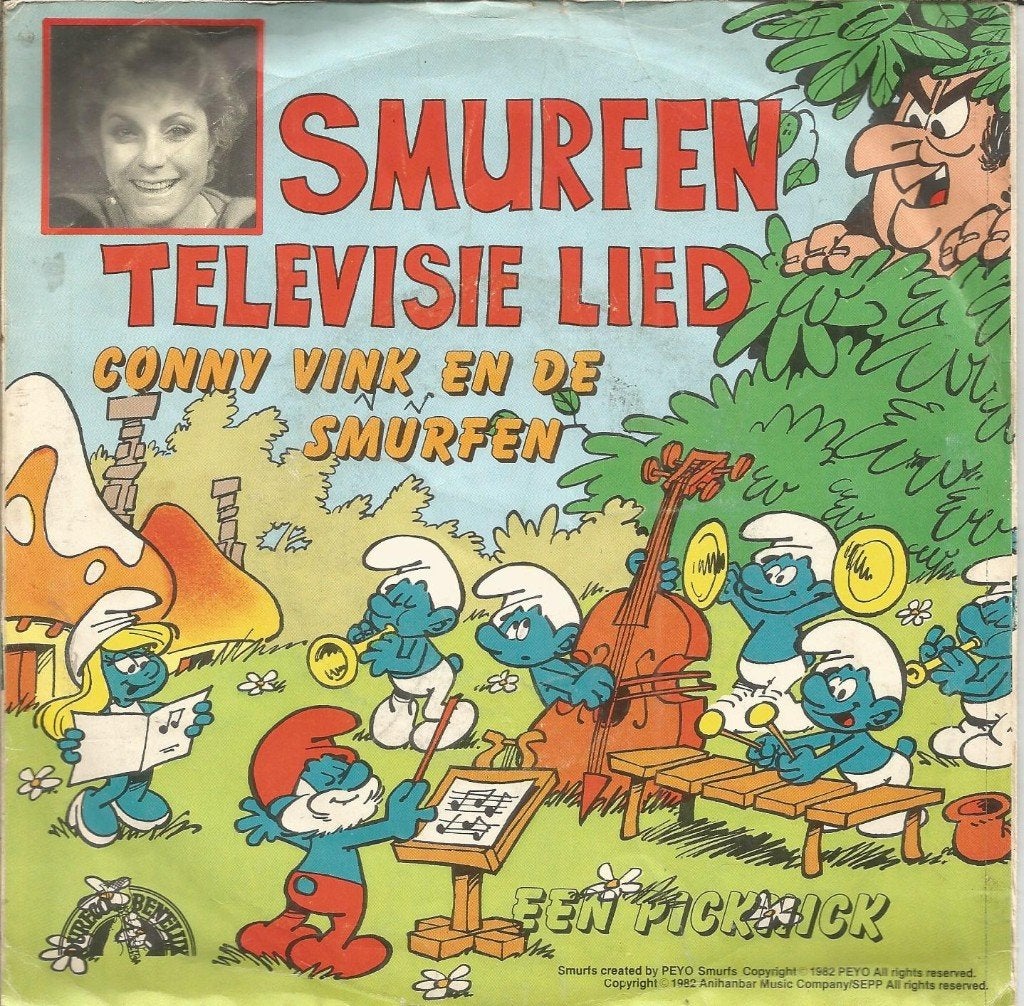VERKOCHT Conny Vink En De Smurfen – Smurfen Televisie Lied, Cd's en Dvd's, Vinyl | Nederlandstalig, Gebruikt, Fotohoes, 7 inch