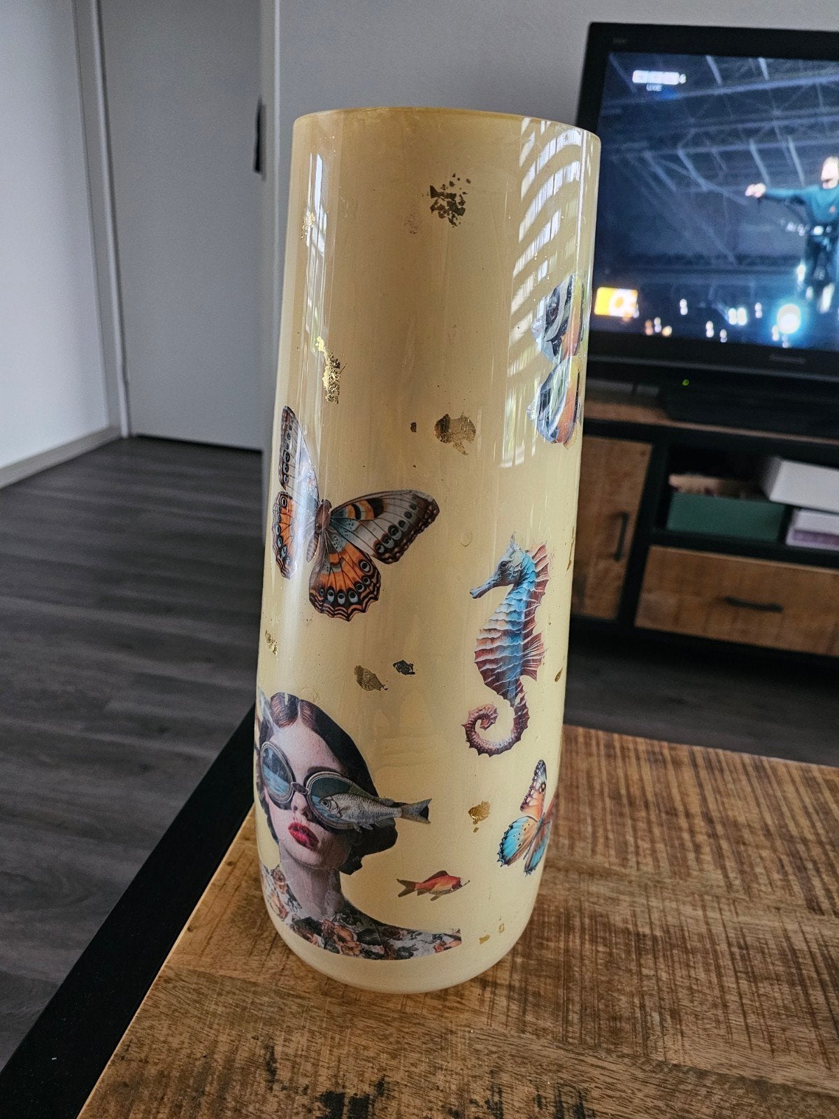 mooie grote vaas h 45 cm en meer 7.50 pst, Ophalen, Zo goed als nieuw