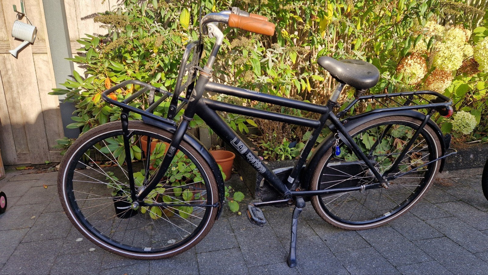 Voorwiel + onderdelen Cortina Transport U4 26 inch, 26 inch of meer, Terugtraprem, Gebruikt, Cortina U4 transportfiets