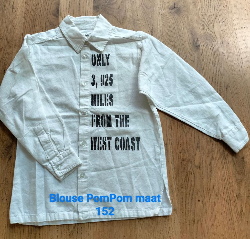 Blouse Pom Pom maat 152, Kinderen en Baby's, Kinderkleding | Maat 152, Gebruikt, Jongen, Overhemd of Blouse, Ophalen of Verzenden