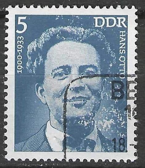 Duitsland DDR 1975 - Yvert 1706 - Hans Otto (ST), Verzenden, DDR, Gestempeld
