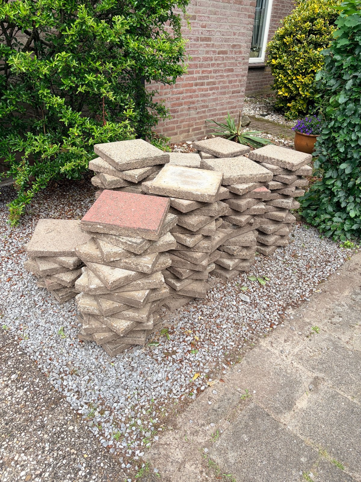 Gebruikte terrastegels, diverse kleuren, Ophalen, Gebruikt, 10 m² of meer, Beton