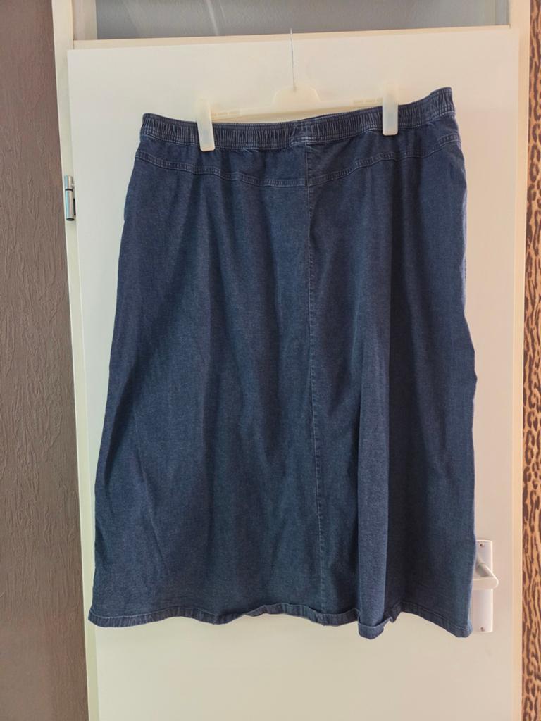 Ulla Popken Denim Rok Maat 58/60, Kleding | Dames, Rokken, Blauw, Maat 46/48 (XL) of groter, Ulla Popken, Ophalen of Verzenden