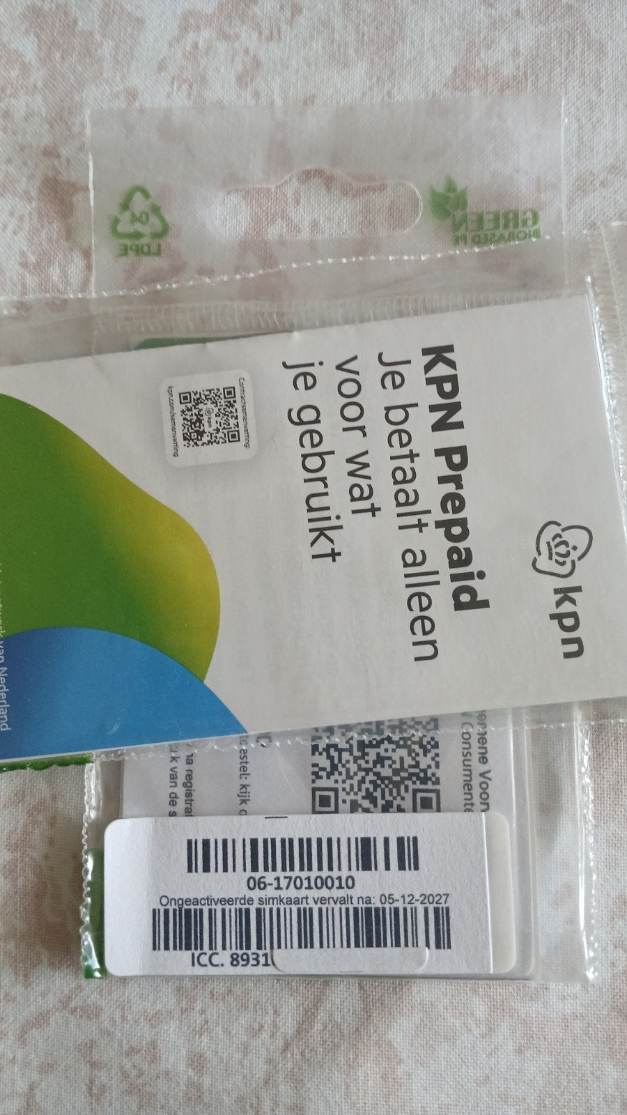 MOOI NUMMER KPN PREPAID 06-17-010-010, Telecommunicatie, Prepaidkaarten en Simkaarten, Ophalen of Verzenden, Nieuw, KPN, Simkaart