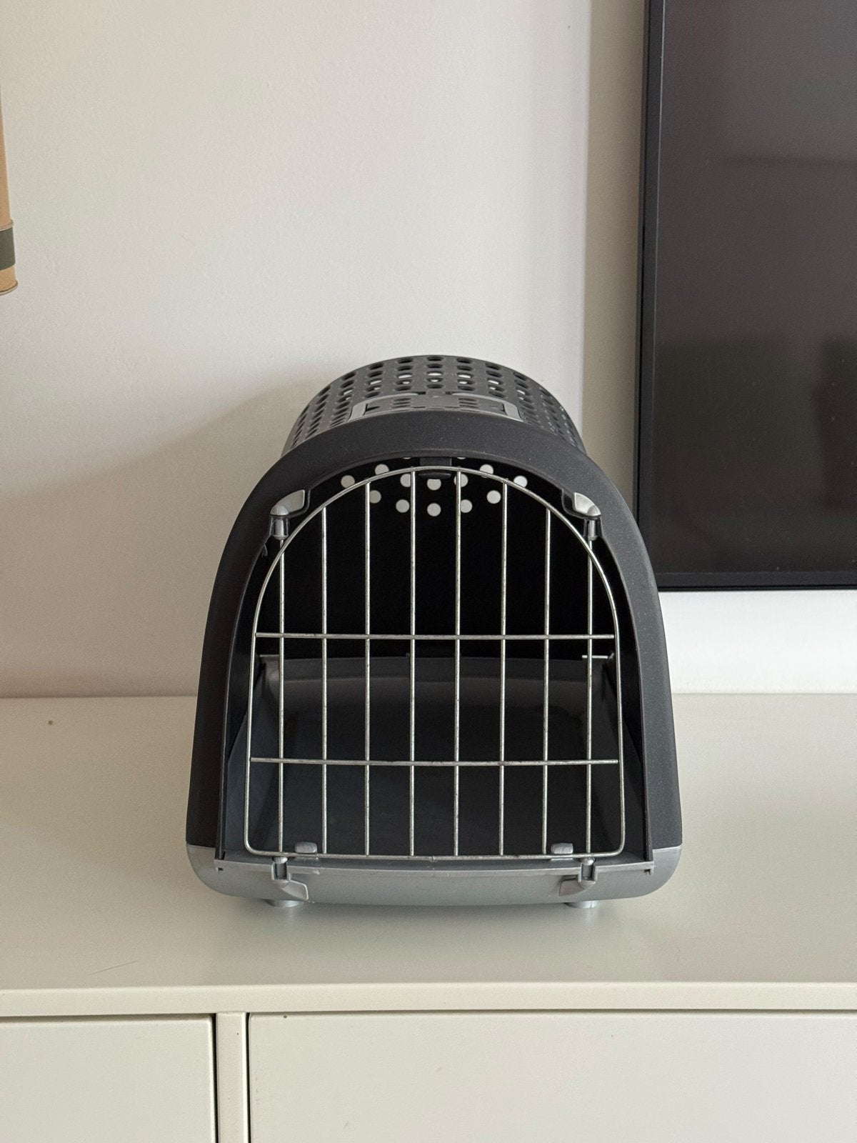 2 stevige katten transportboxen met metalen deur, Ophalen, Gebruikt