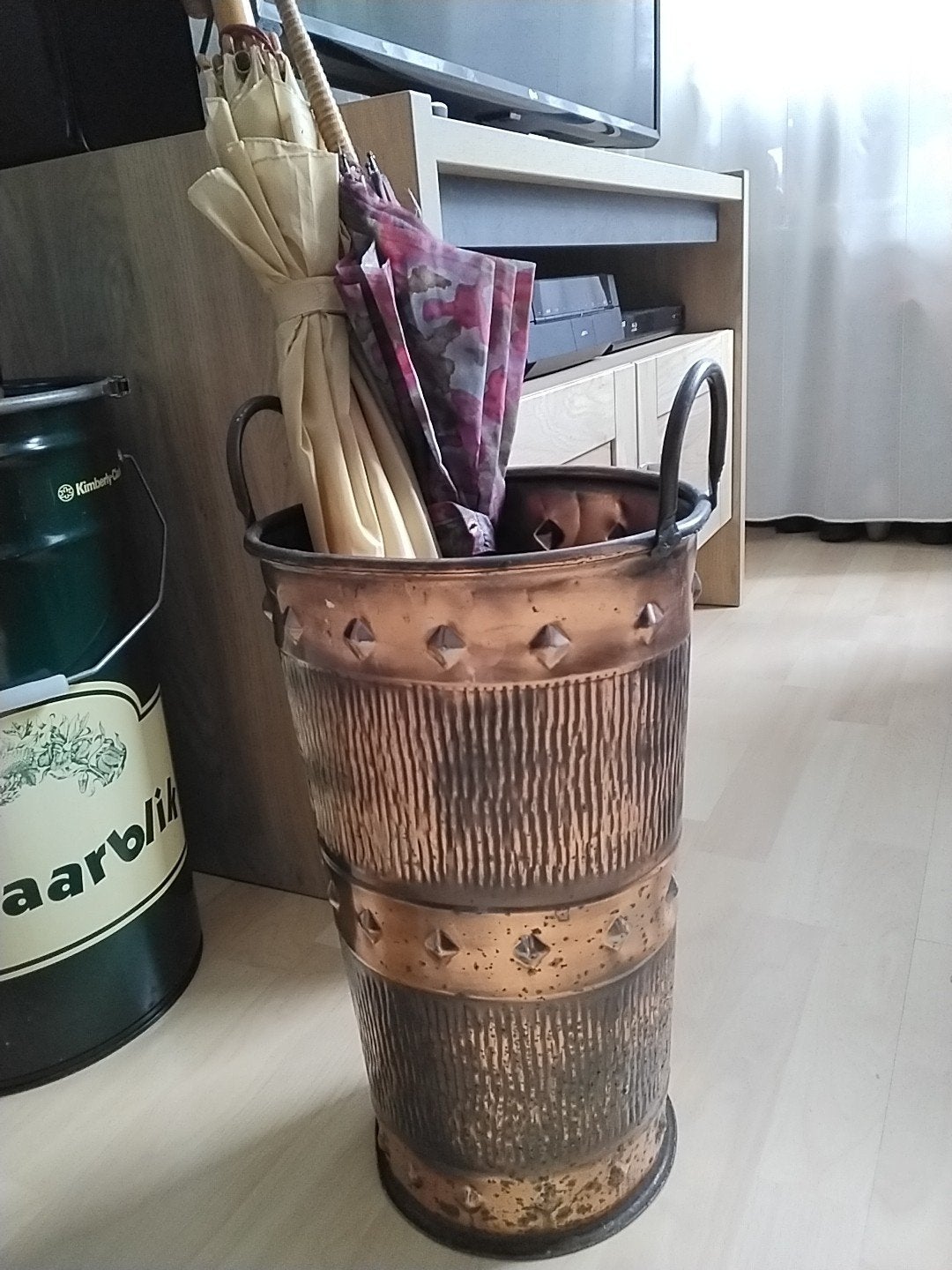 paraplubak  / wandelstok koper, Ophalen of Verzenden