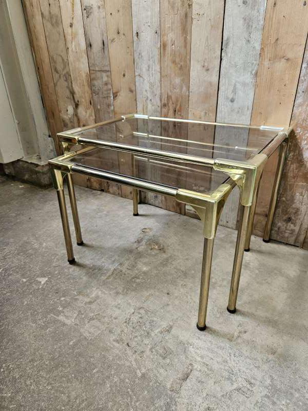 vintage bijzettafeltjes ``WOONWINKEL RUSTIEK``, Ophalen of Verzenden