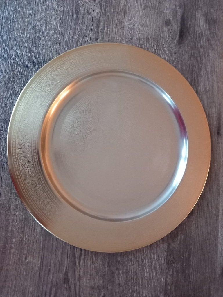 Goudkleurige schaal, Ophalen of Verzenden, Zo goed als nieuw, Rond, Overige materialen
