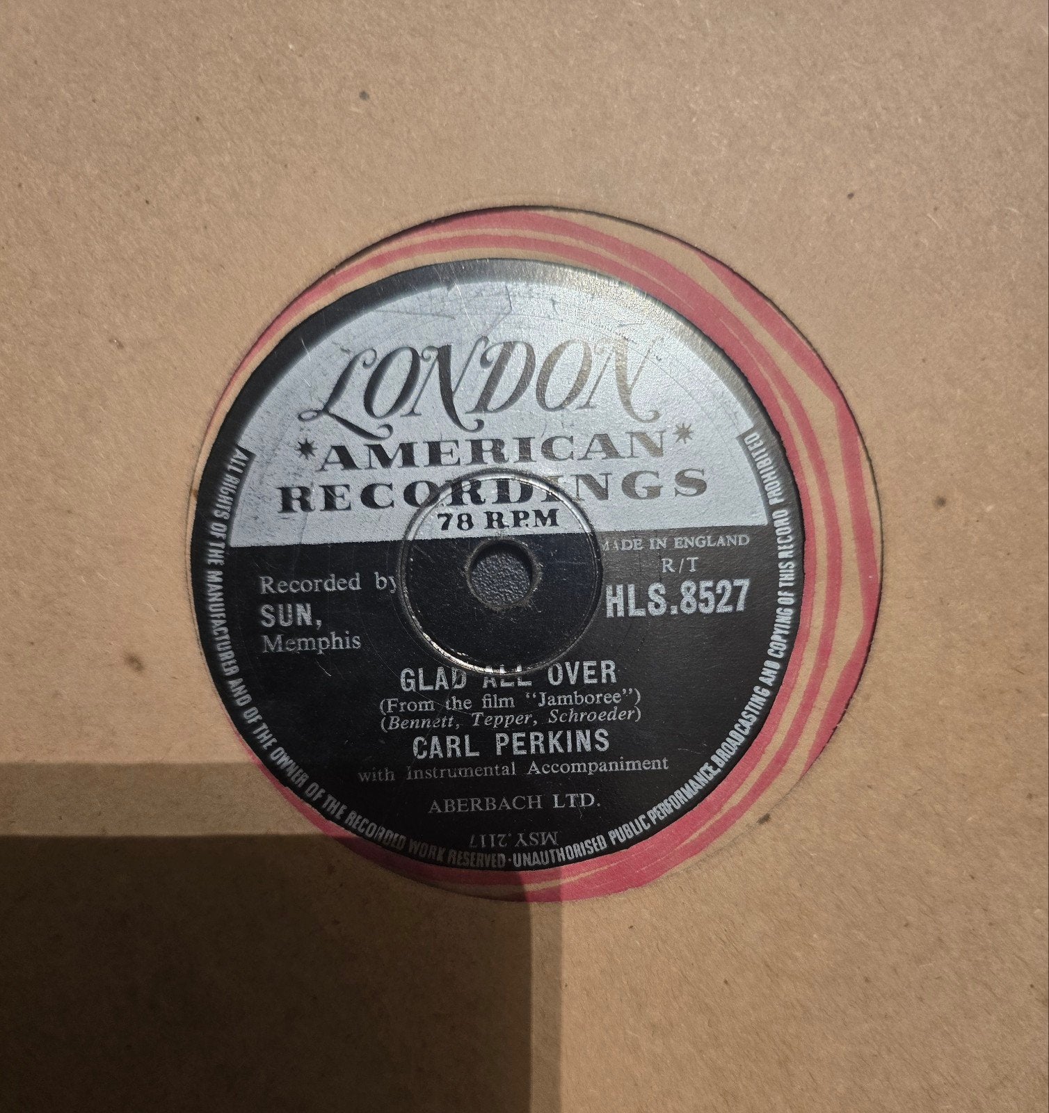 Carl Perkins 78 toeren plaat, Ophalen, Gebruikt, 10 inch, Overige typen