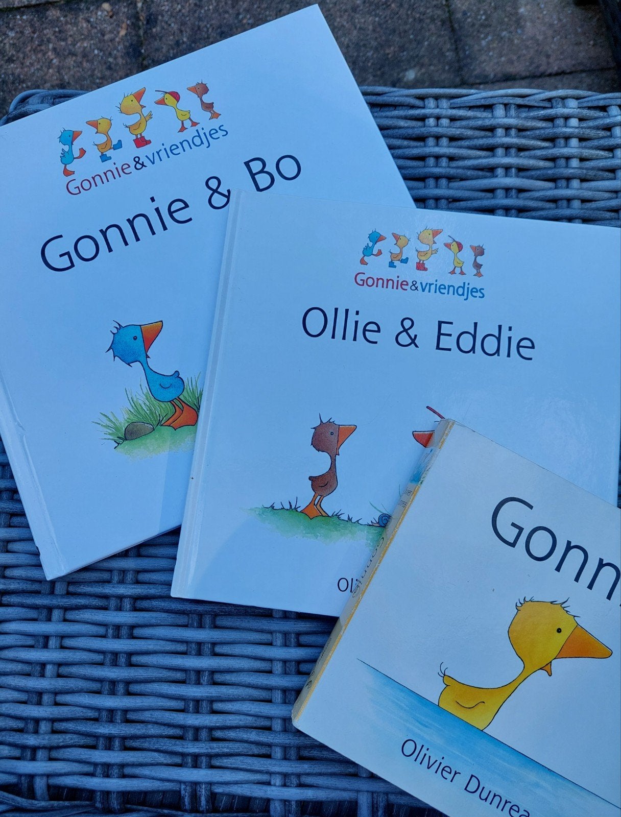 3 Gonnie & Vriendjes boeken, Boeken, Ophalen of Verzenden, Zo goed als nieuw, Olivier Dunrea, 2 tot 3 jaar