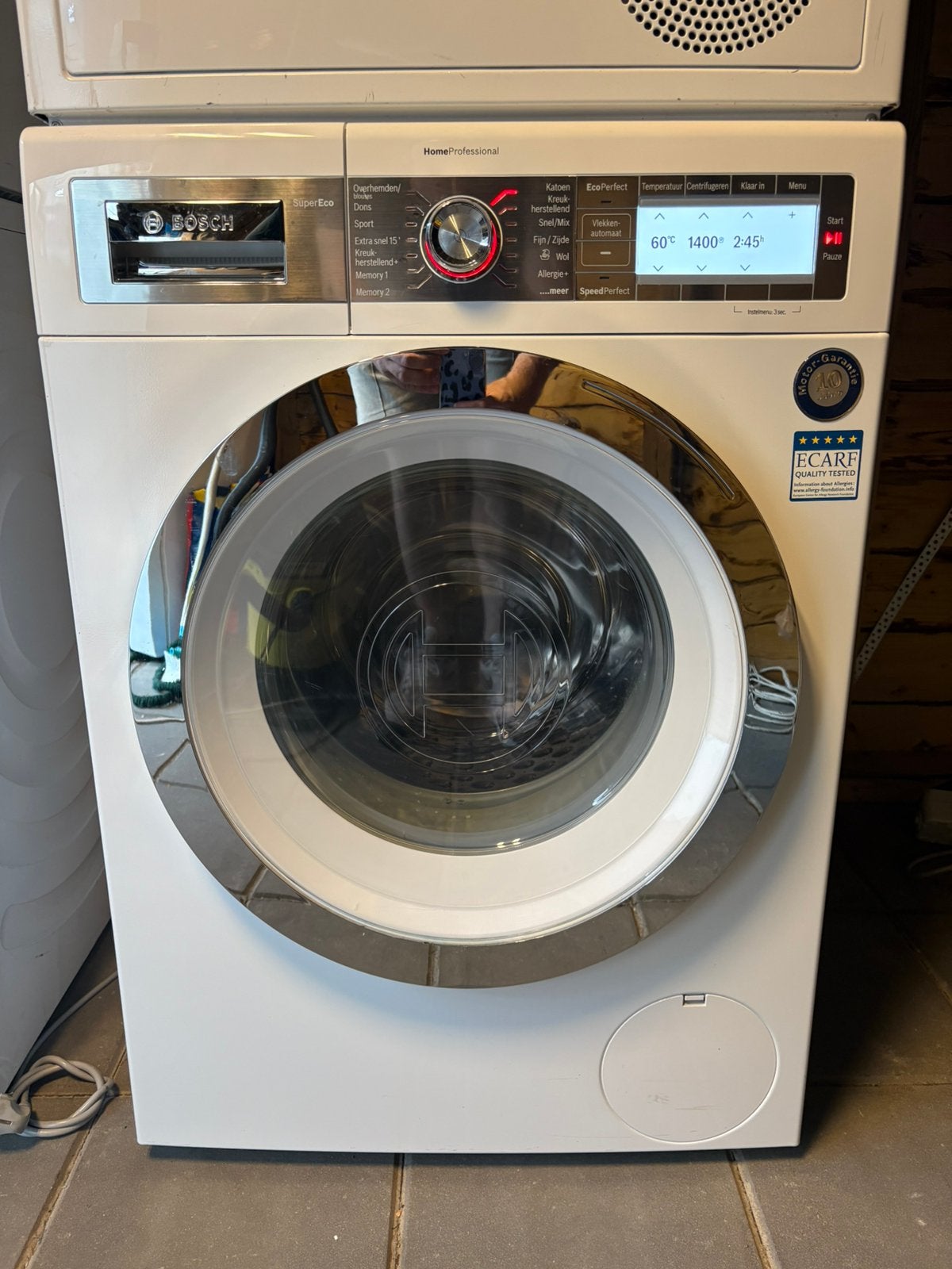 In nieuwstaat bosch serie 8 RVS wasmachine A+++, Witgoed en Apparatuur, Wasmachines, Ophalen, Minder dan 85 cm, Zo goed als nieuw