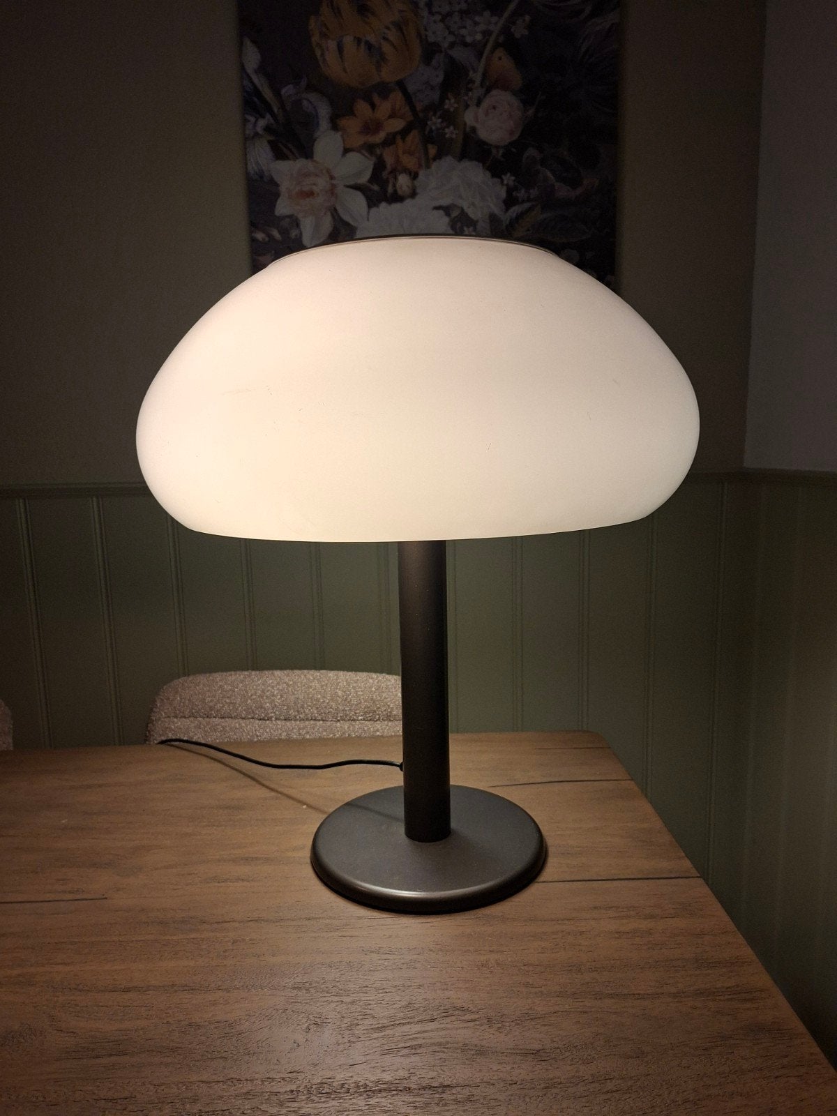 Vintage Mushroom lamp /tafellamp**, Ophalen, Metaal, Vintage