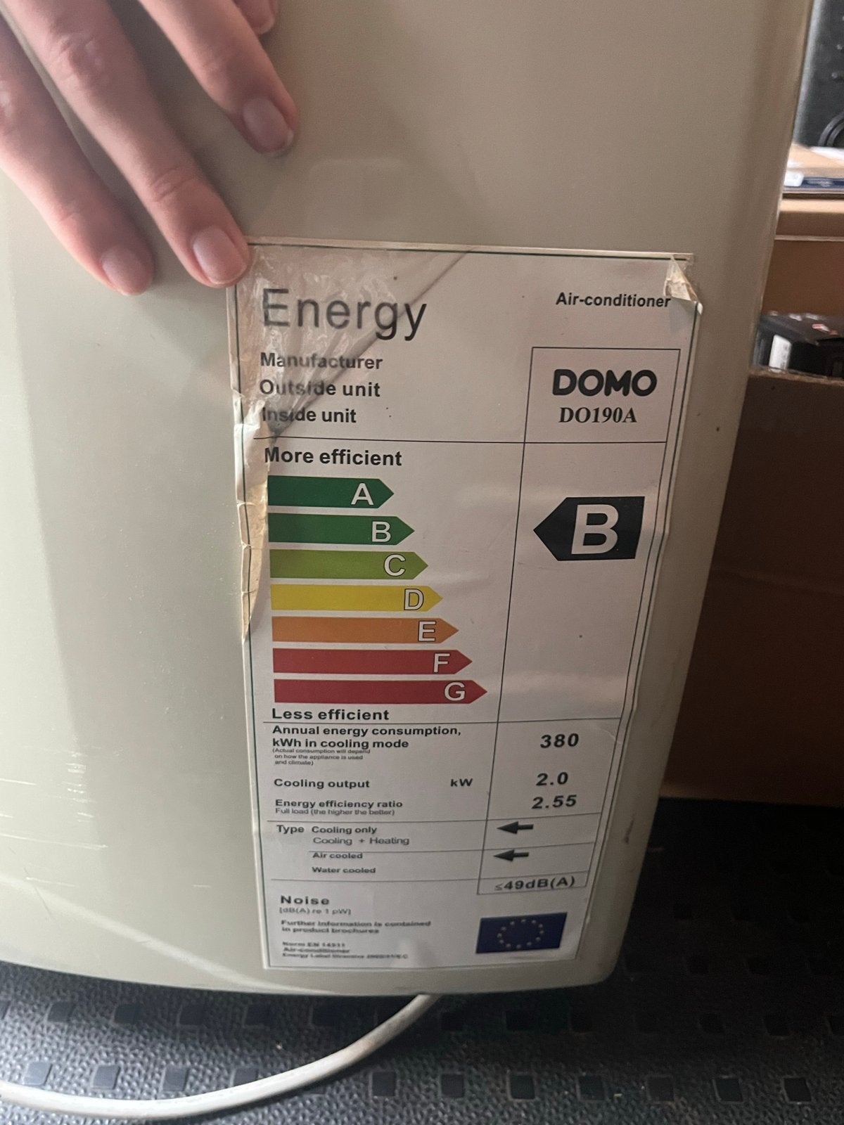 Domo Mobiele Airco DO190A - Koelen en Ontvochtigen, Ophalen, Gebruikt, Minder dan 60 m³, Timer