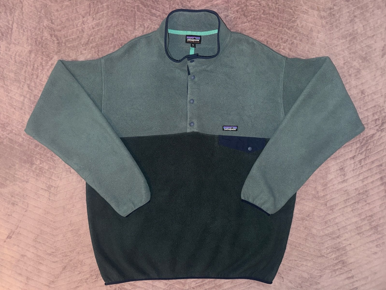 Patagonia Synchilla Snap-T Lightweight Fleece Pullover, Ophalen of Verzenden, Zo goed als nieuw, Maat 56/58 (XL), Groen