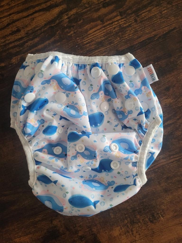 Zwemluierbroekje baby met walvissen, Ophalen of Verzenden