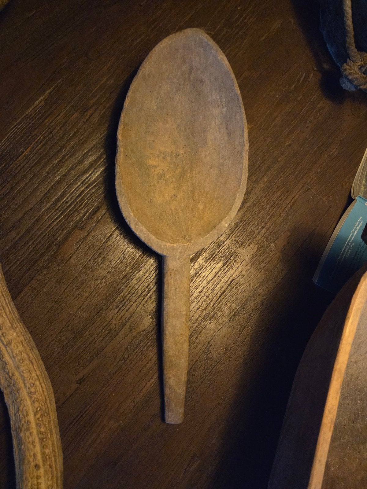 Antieke houten lepel - Handgesneden, Ophalen of Verzenden