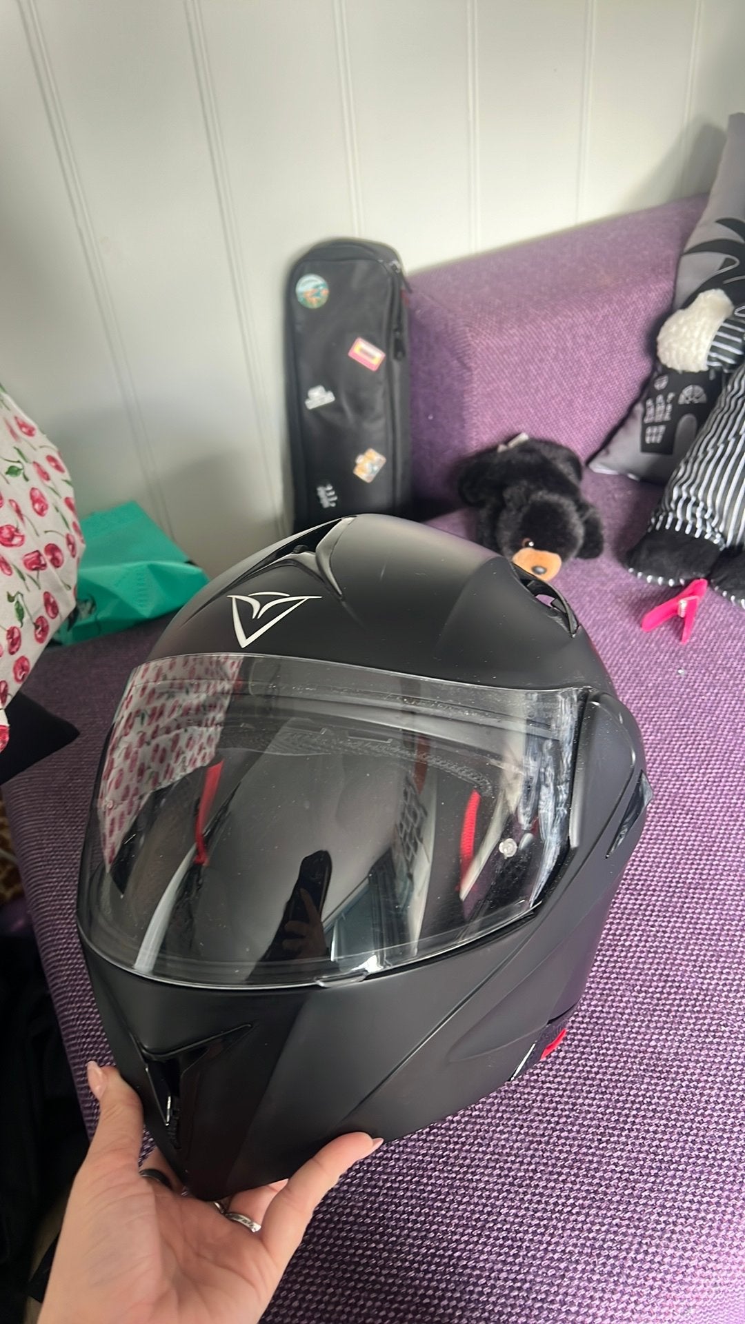 nette DEM integraalhelm in matzwarte uitvoering., Integraalhelm, S, Dames, Tweedehands