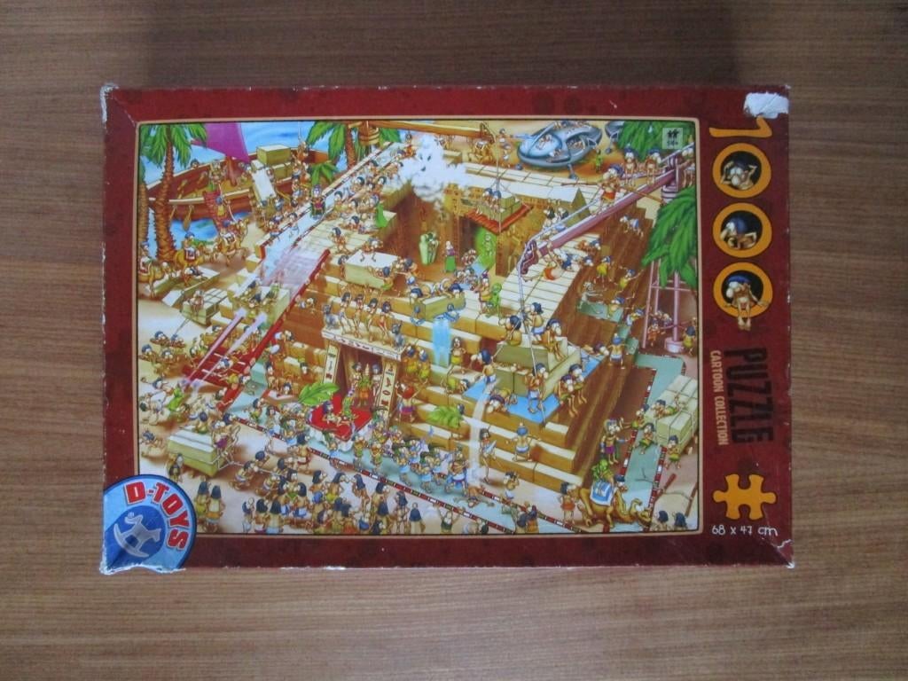 Nr.205: Puzzel van D-Toys 1000 stukjes Piramide Cartoon, Ophalen of Verzenden, 500 t/m 1500 stukjes, Gebruikt, Legpuzzel