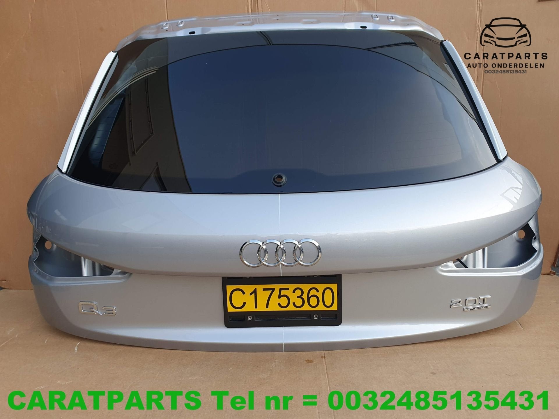 8U0827025B Q3 kofferdeksel Q3 achterklep q3 LZ7G Flor silber, Gebruikt, Deur, AUDI AG, Auto-Union-Strasse 1
85045  Ingolstadt, DE
