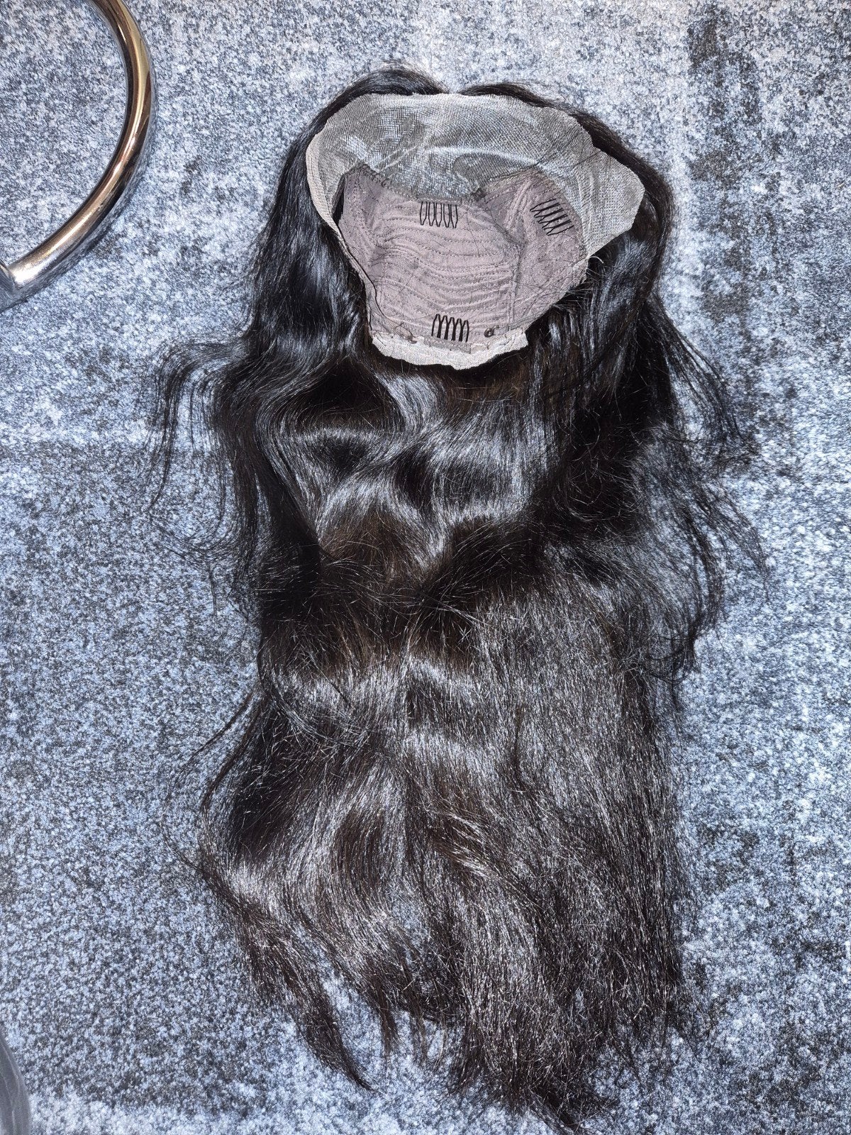 lace wig pruik echt haar haarwerk zwart 70 cm, Ophalen of Verzenden, Nieuw, Pruik of Haarverlenging