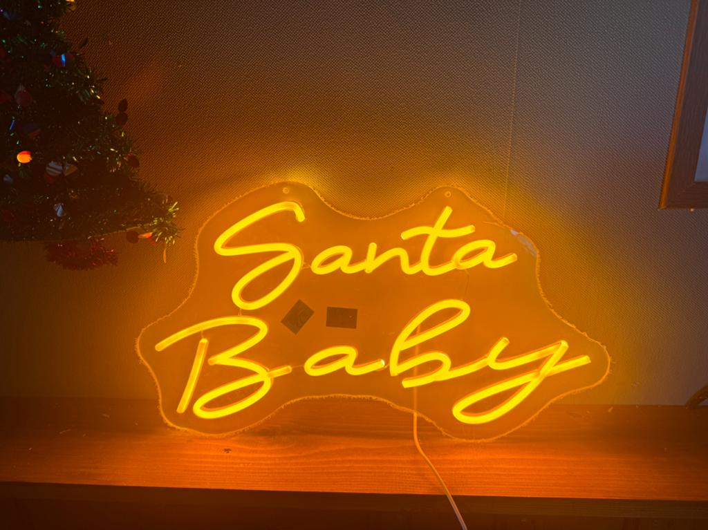 Neon licht Santa Baby kerst nieuw, Ophalen of Verzenden, Zo goed als nieuw