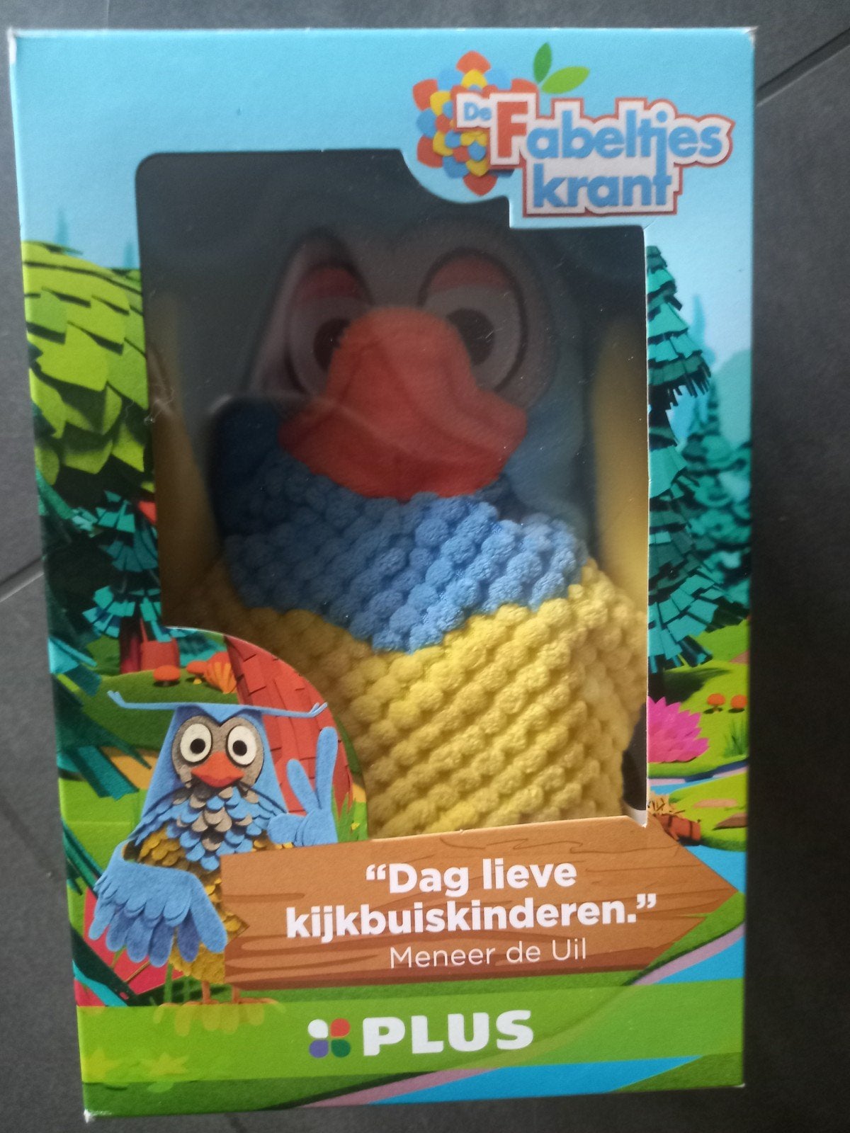 Fabeltjes krant Meneer de Uil handpop, Ophalen of Verzenden