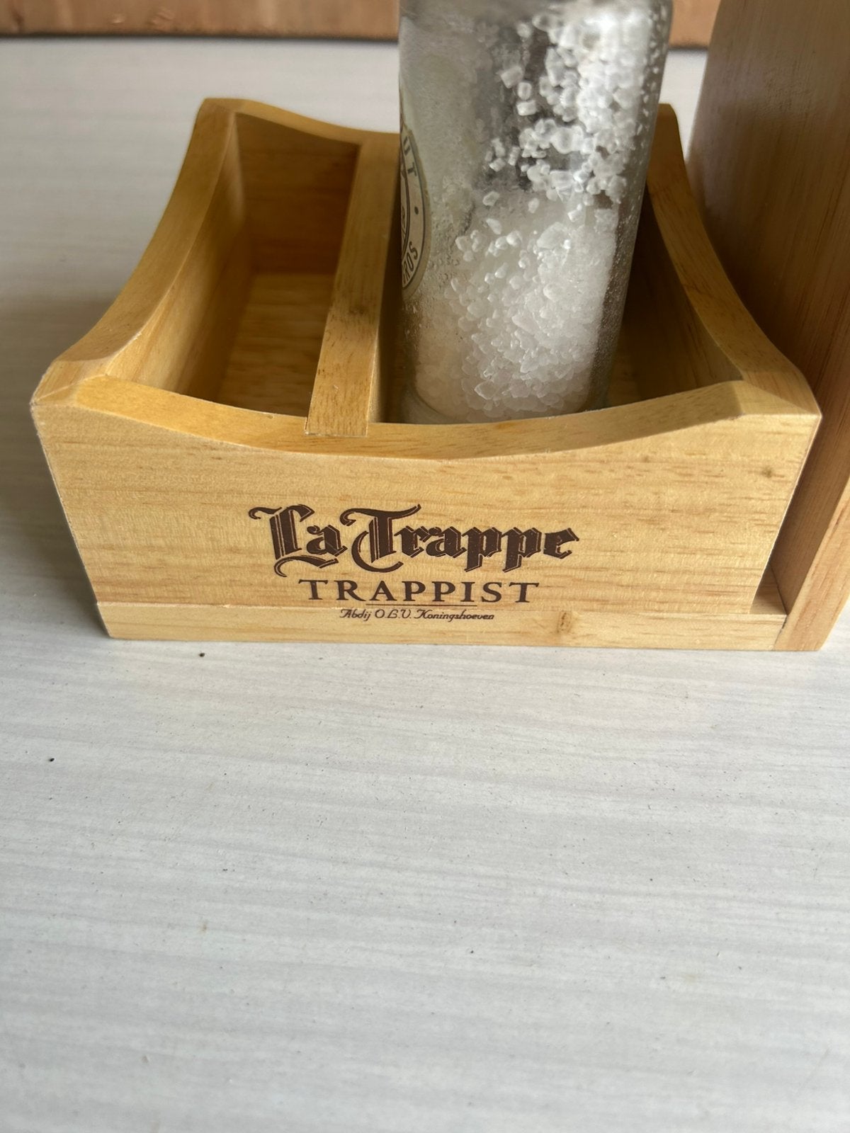 LaTrappe houder viltjes/peper/zout/ menukaart, Ophalen of Verzenden, Zo goed als nieuw, Overige merken