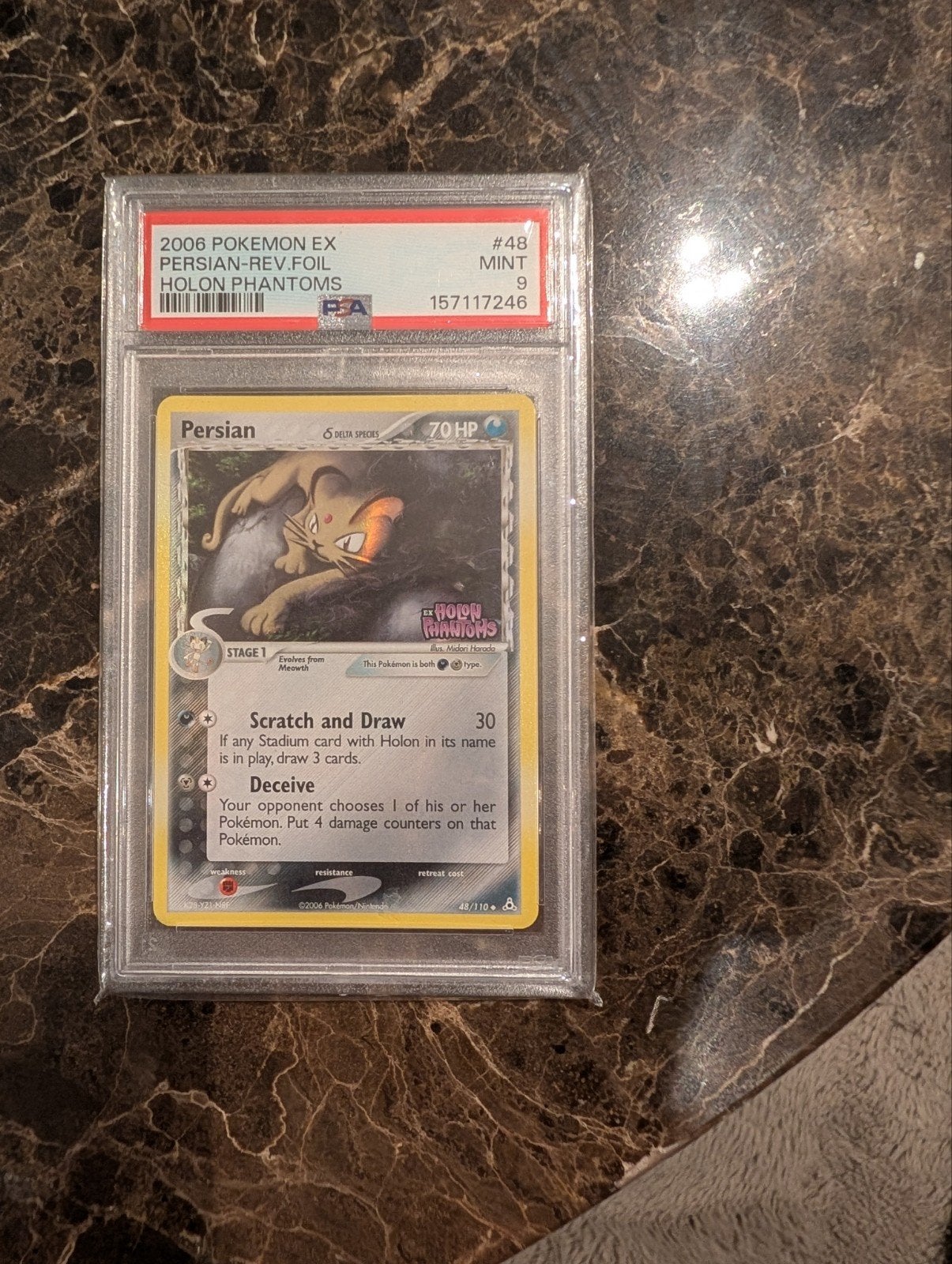 Persian δ Delta Species Reverse holo PSA 9 ex holon, Ophalen of Verzenden