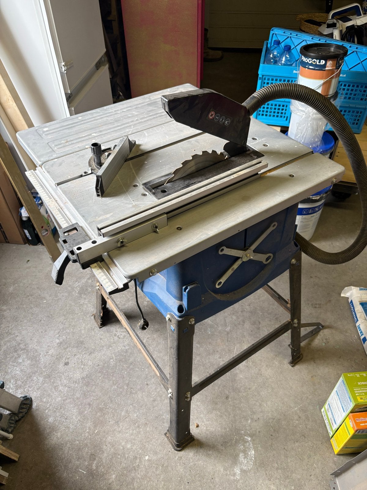 Scheppach HS100E Zaagtafel - Krachtige Tafelzaag, Doe-het-zelf en Verbouw, Ophalen, Gebruikt, Cirkelzaag, 70 mm of meer
