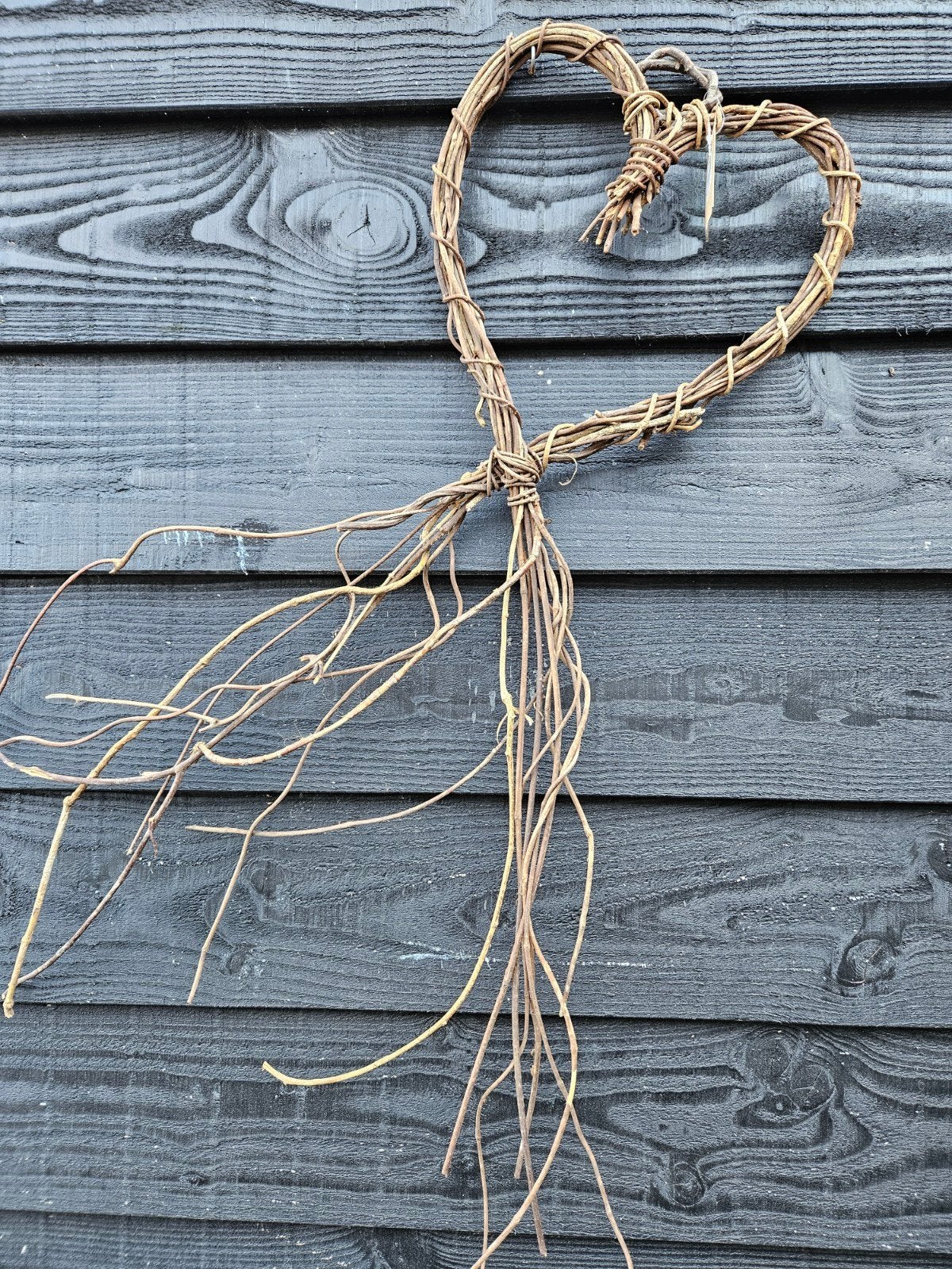 Hart hanger tail lang - krans - voorjaar  - zomer, Ophalen of Verzenden, Nieuw, Krans, Natuurlijk materiaal