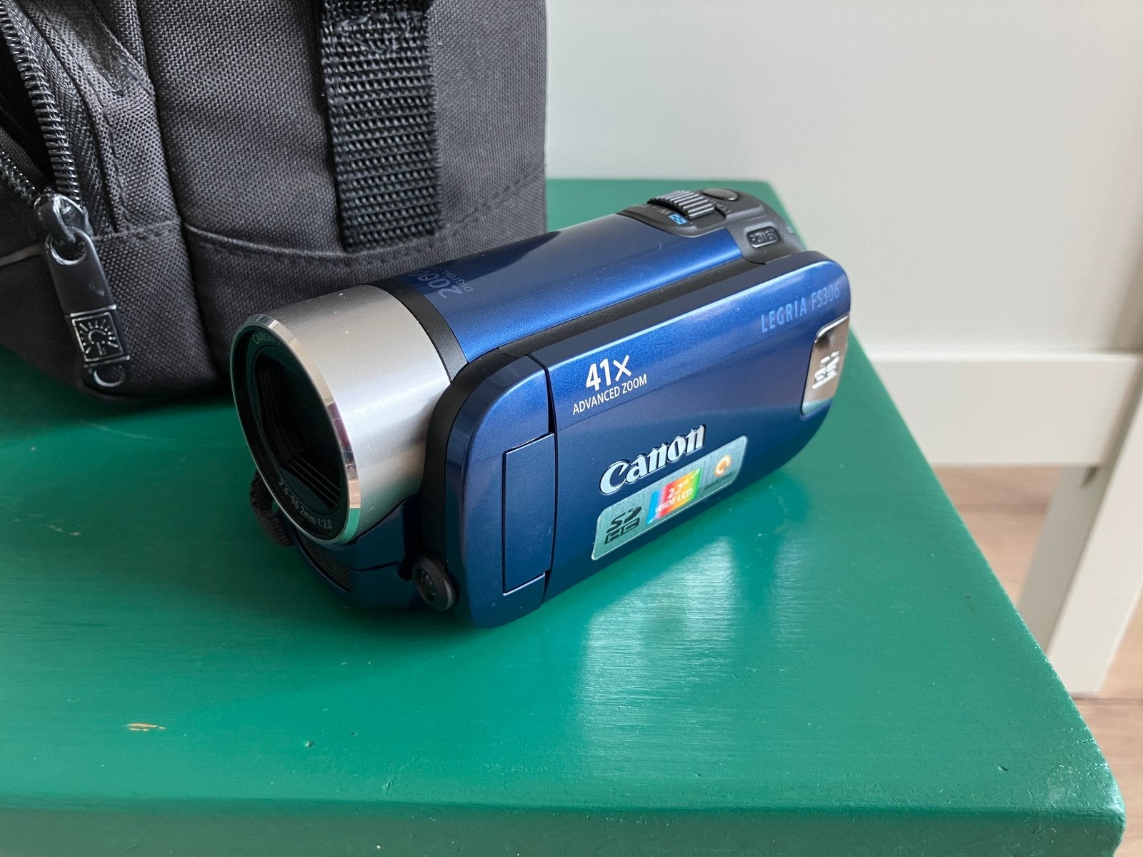 Canon Legria FS306 camera blauw, Full HD, Canon, 20x of meer, Ophalen of Verzenden
