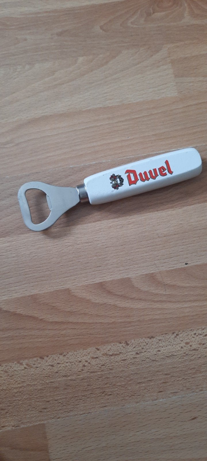 Duvel Flesopener - Wit met Rood Logo, Ophalen of Verzenden, Gebruikt