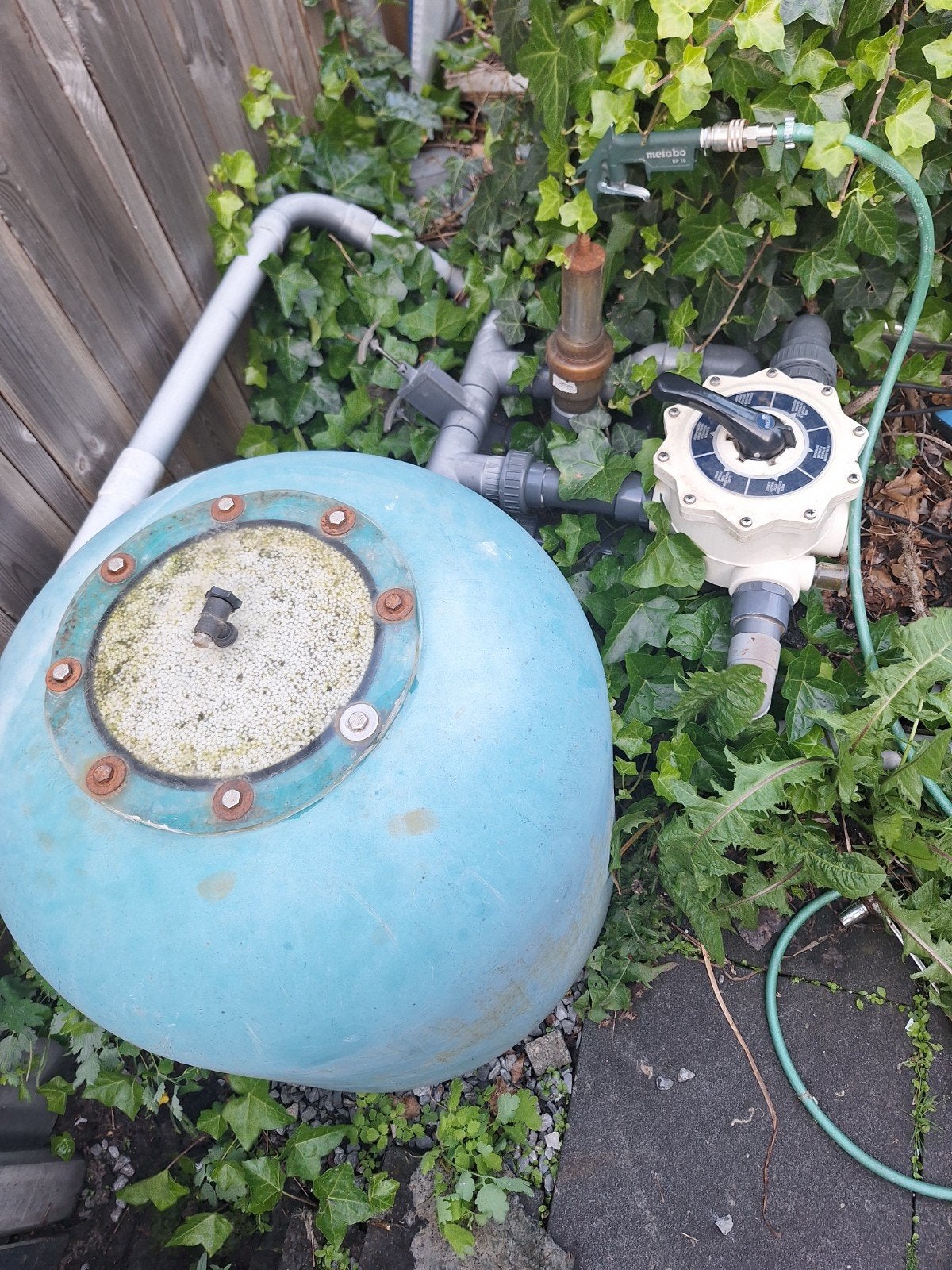 eb 60 beadfilter incl beads en bypass koopje weg=weg, Ophalen, Beton, Fontein