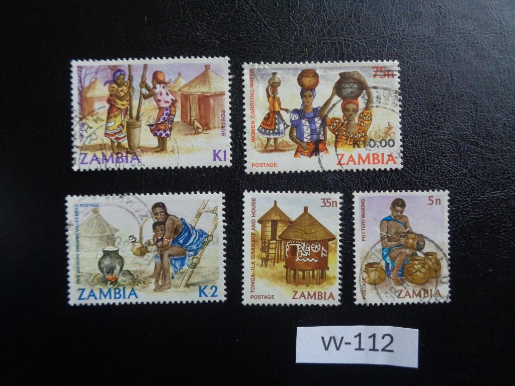 zambia - traditioneel leven 1981 (vv-112), Postzegels en Munten, Postzegels | Afrika, Ophalen of Verzenden, Zambia, Gestempeld