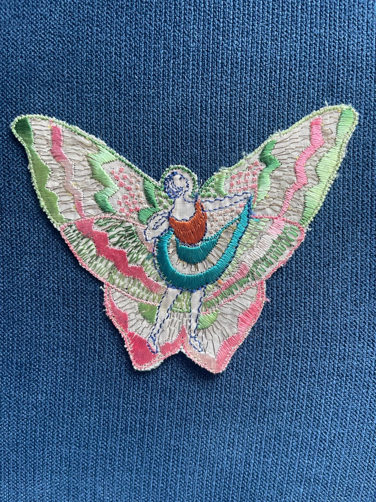 Turmac zijdjes vlindervrouw zeldzaam Art Deco ‘20’30. Mooi, Ophalen of Verzenden