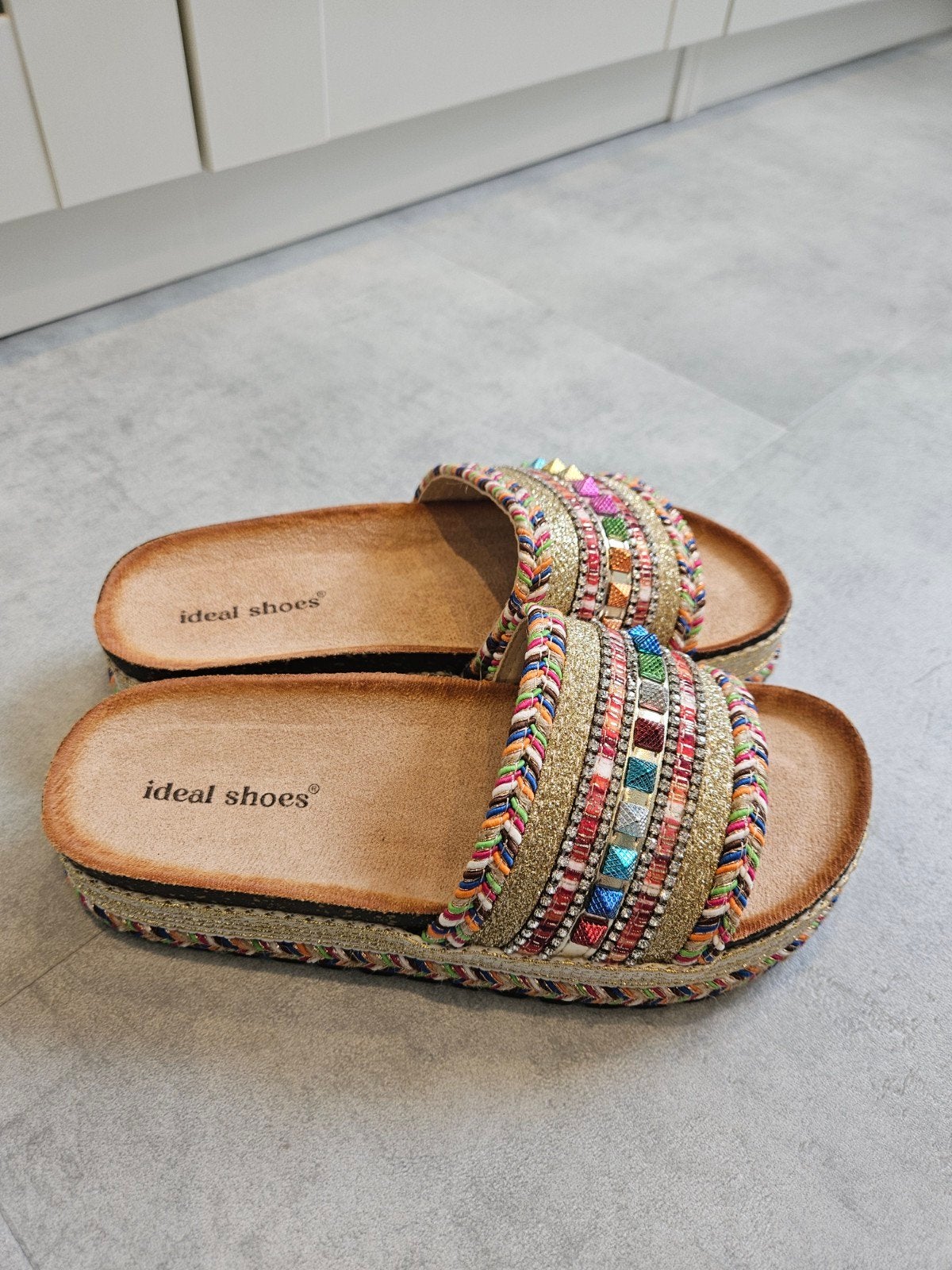Dames ibiza boho slippers maat 37 (nieuw), Slippers, Ideal shoes, Nieuw, Ophalen of Verzenden