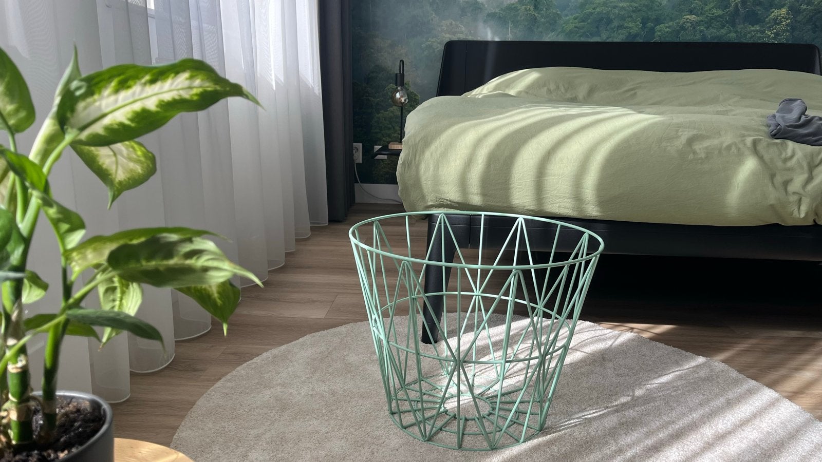 Ferm Living draadmand mintgroen - Scandinavisch design, Ophalen, Overige materialen, Mand, Rond