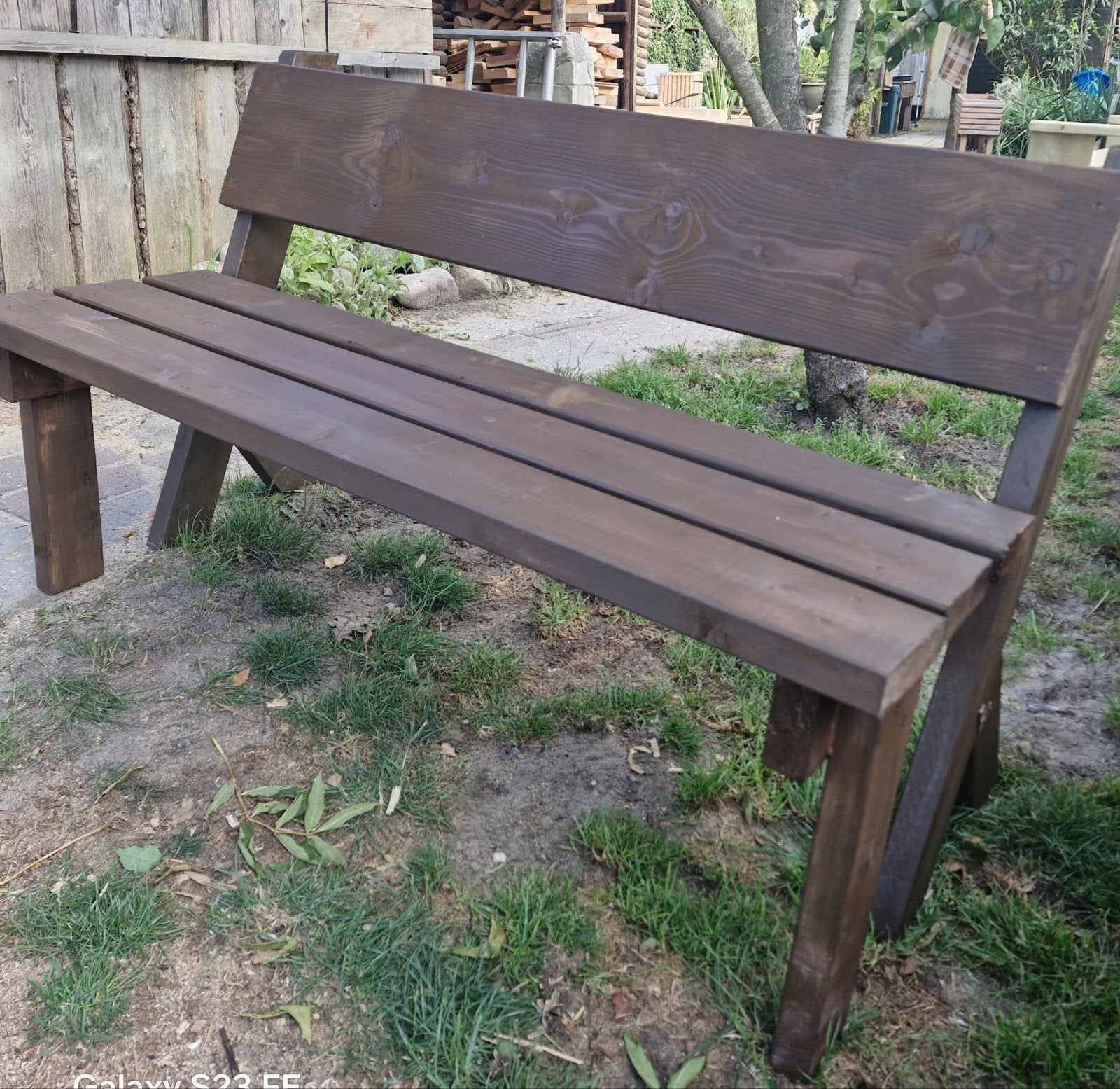 Stevige tuinbank, Tuin en Terras, Tuinbanken, Ophalen, Nieuw, Hout