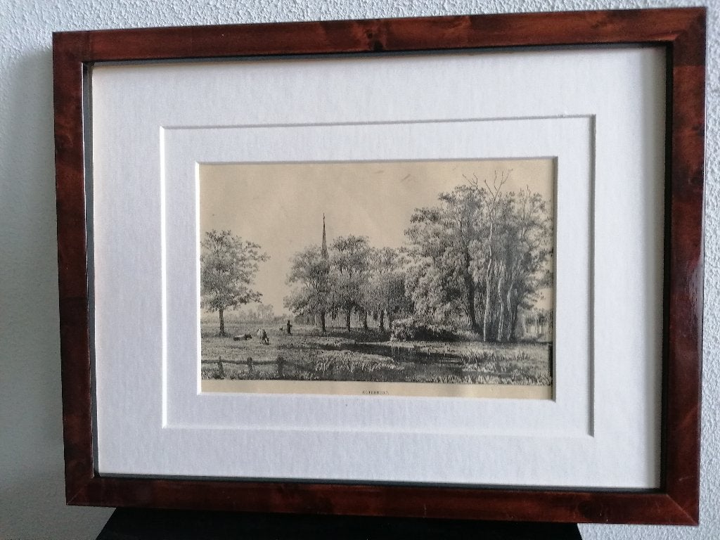 Craandijk Litho Friesland Panorama Olterterp 1880 (29), Ophalen of Verzenden