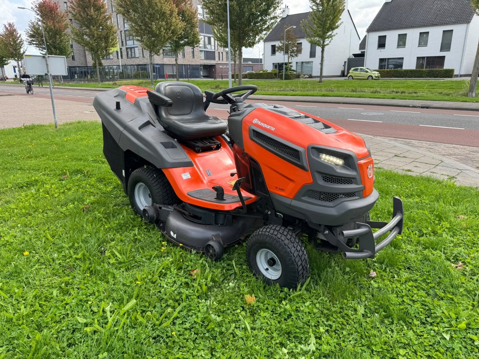Husqvarna tc 342t zitmaaier met kawasaki, Tuin en Terras, Ophalen, Gebruikt, Elektrische starter, 90 tot 120 cm