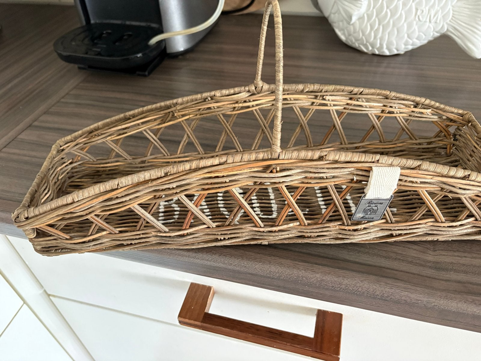 Riviera Maison Baguette Mand - Rotan Broodmand, Overige materialen, 50 tot 100 cm, Ophalen of Verzenden, Zo goed als nieuw