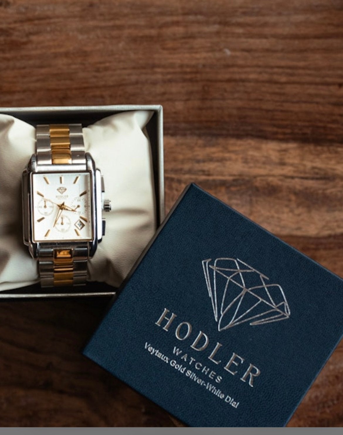 Hodler Lenk Black & Veytaux Gold Silver-White & Zernez Gold, Overige merken, Staal, Staal, Polshorloge