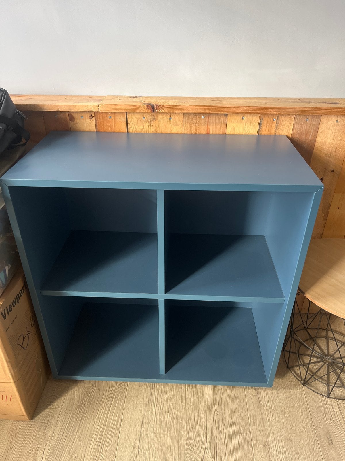 IKEA Kallax Kast - Blauw - 4 vakken, Ophalen, Met plank(en), 50 tot 100 cm, Zo goed als nieuw